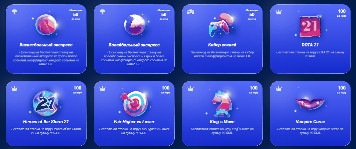 Витрина промокодов — выбор категории